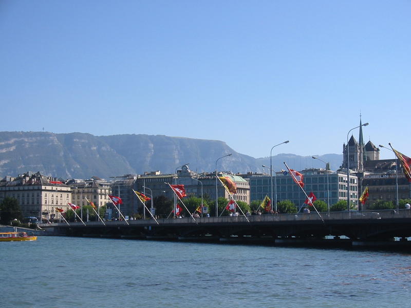 El principal puente de Ginebra