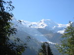 Glaciar del Mont Blanc visto desde Chamonix