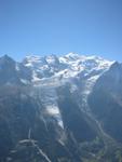 Mont Blanc visto desde una montaña cercana