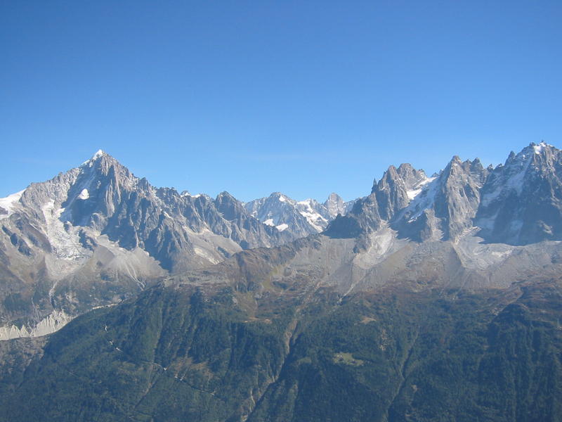 Montañas cercanas al Mont Blanc